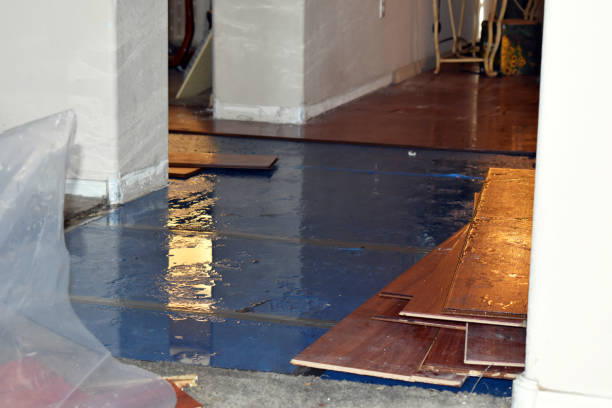 Professional Burst Pipe Cleanup technician working in Rock City Falls, NY
